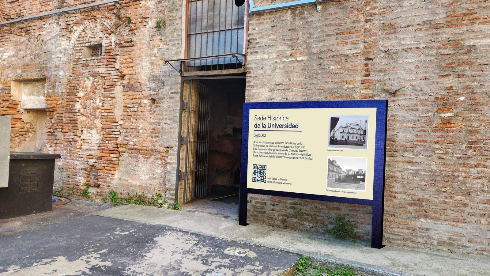 Cartel informativo “Sede histórica de la Universidad”