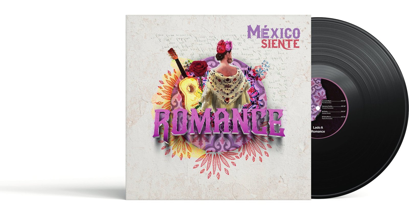 Mockup del vinilo Romance